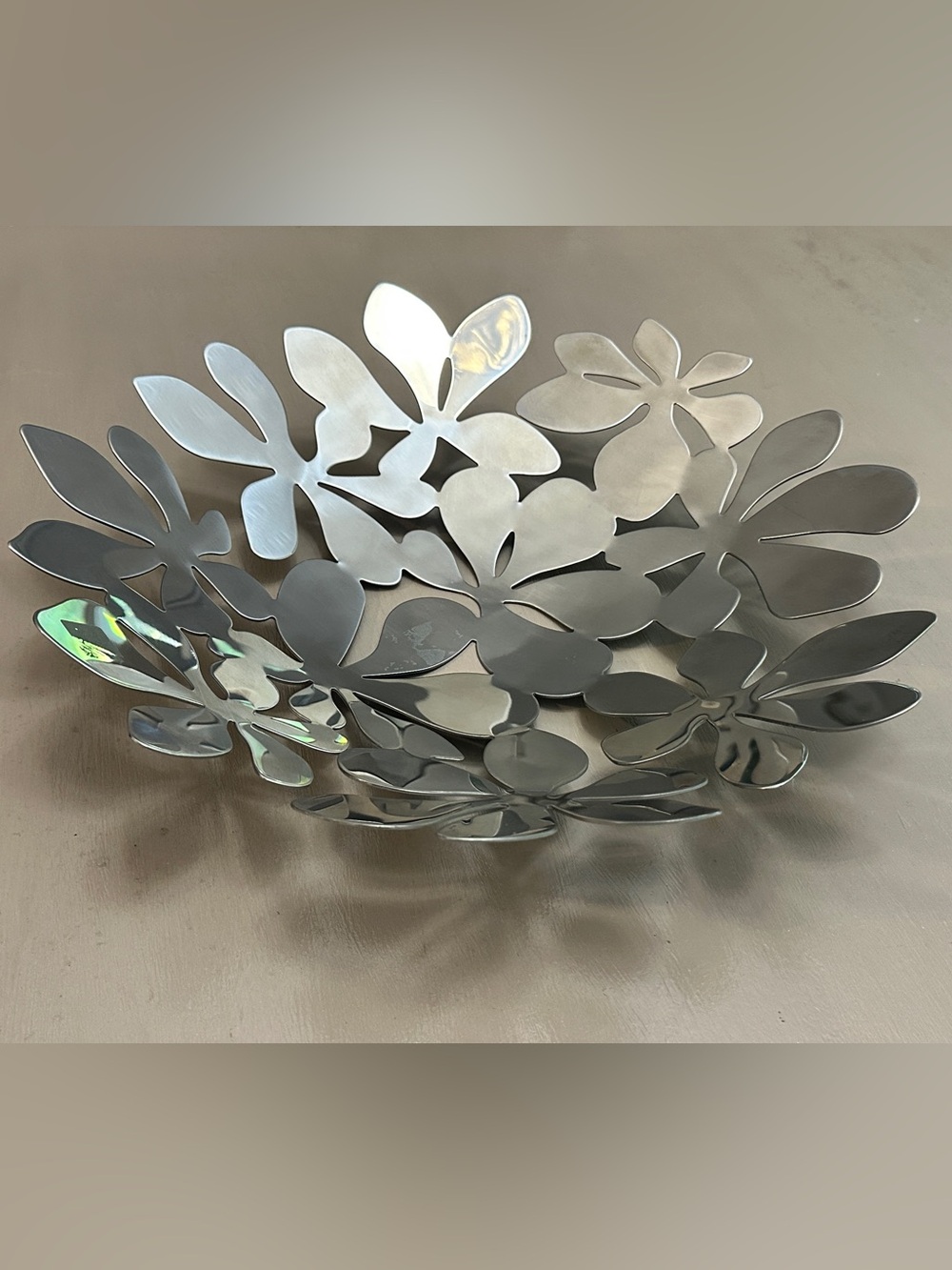 IKEA Stockholm Stainless Steel Leaf Bowl - Design Monika Mulder 16" MCM Modern